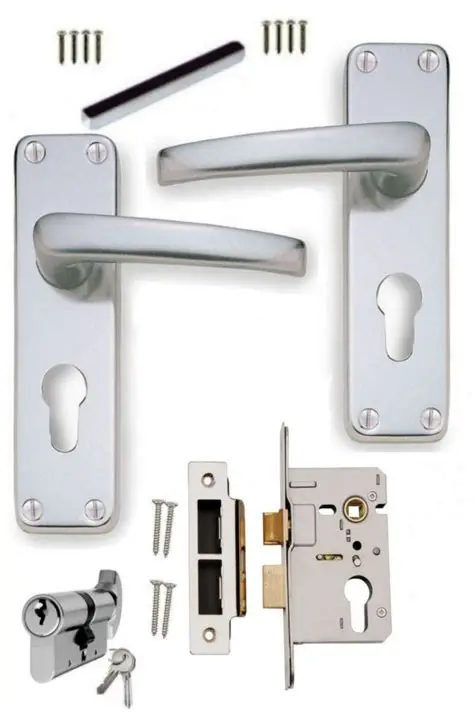 Door Handle lock Black Round 580